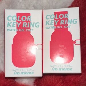 I’m Meme Color Key Ring Water Gel Tint - Pink Attack - Set of 2 NIB